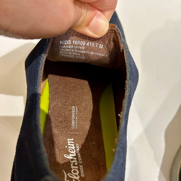 Florsheim Navy Blue Leather Boy Shoes (Size 7) - Picture 6 of 7